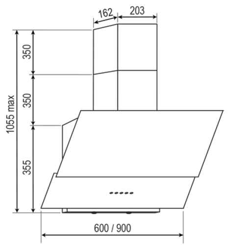 Вытяжка RAINFORD RCH-3932 Black glass