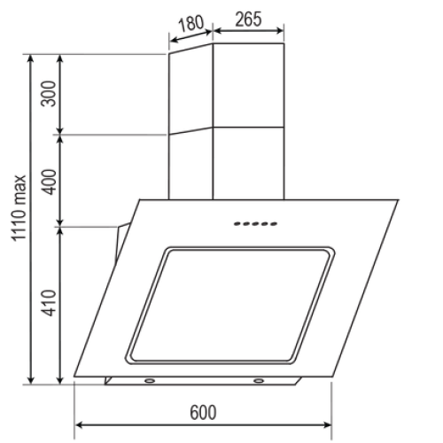 Вытяжка RAINFORD RCH-3623 White glass