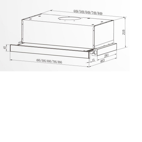 Вытяжка под шкаф DACH Stella 2 60 white glass