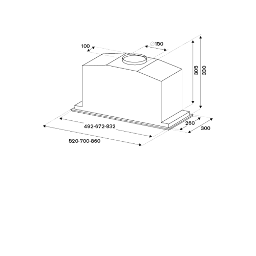 Вытяжка BERTAZZONI KIN86MOD1XB