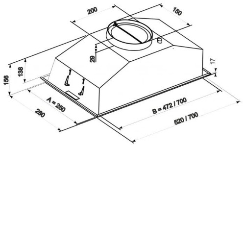 Встраиваемая вытяжка ZORG Modul 960 52