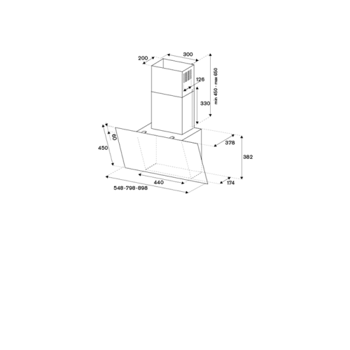 Вытяжка BERTAZZONI KV90MOD1NA