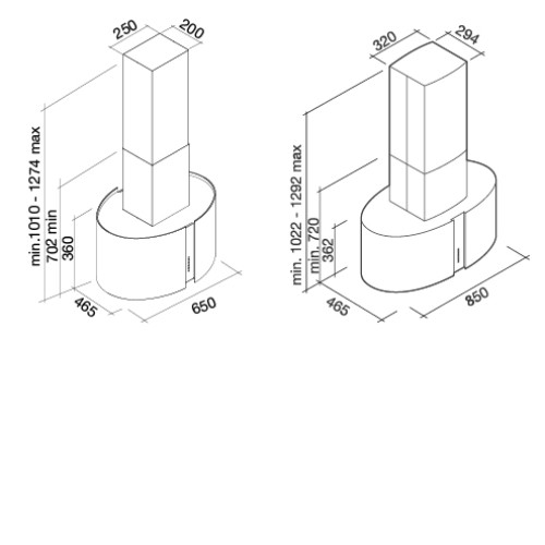 Вытяжка FALMEC round isola elektra 85 800