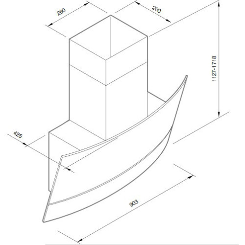 Каминная вытяжка Graude DH 90.2 GE