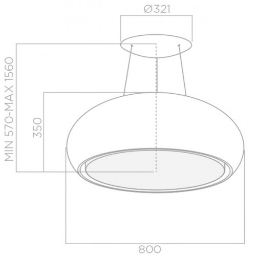 Вытяжка ELICA SEASHELL WH MAT/F/80 (PRF0098392)