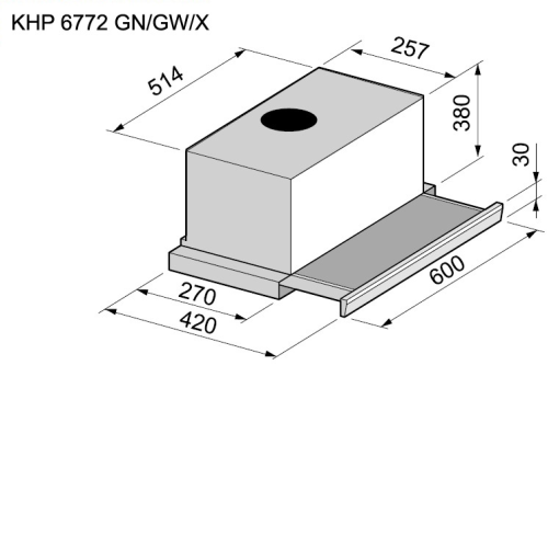 Вытяжка KORTING khp 6772 gn