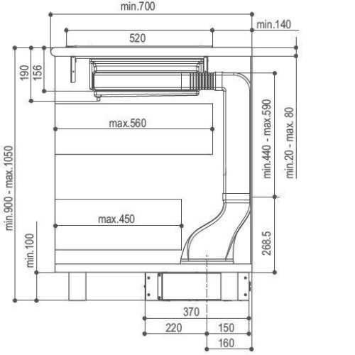 Вытяжка FABER 110.0456.467 FABER HOO-B GLASS BK A52