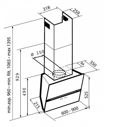 Вытяжка KORTING khc 69080 gw