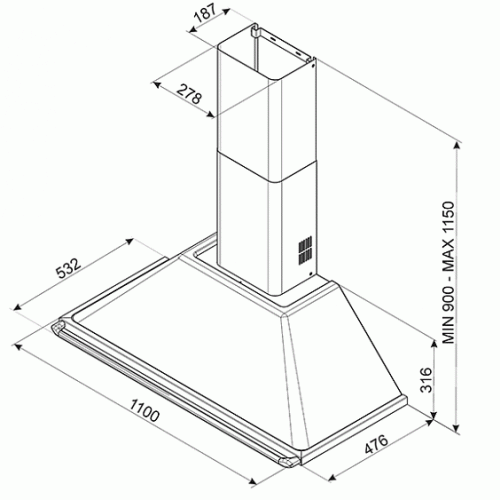 Вытяжка SMEG KT110BLE