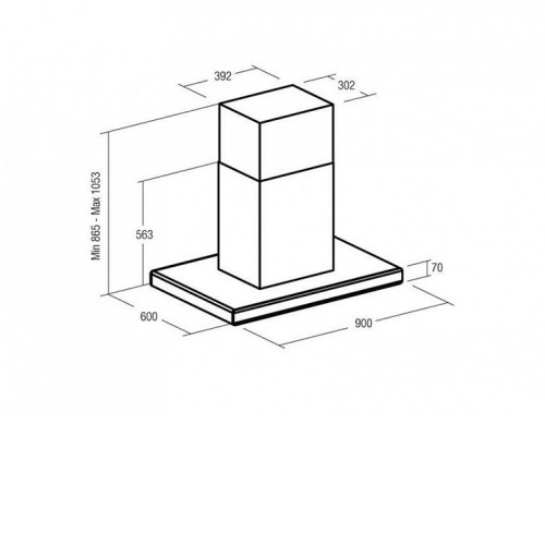Каминная вытяжка CATA Isla Atlanta TC 90 inox