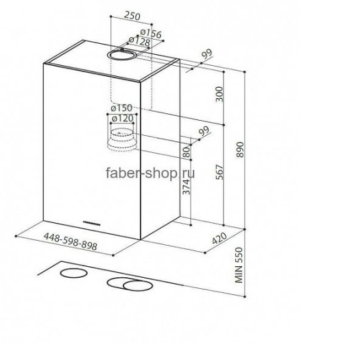Вытяжка FABER CUBIA PLUS EV8 X A90