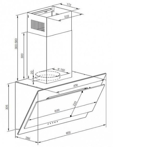 Вытяжка GRAUDE DH 60.0 GE