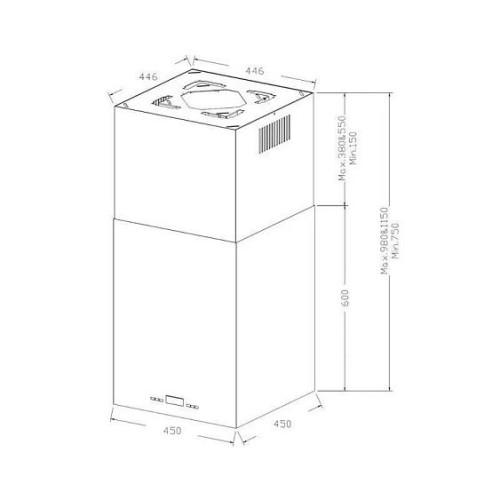 Вытяжка KORTING KHA 45970 W Cube