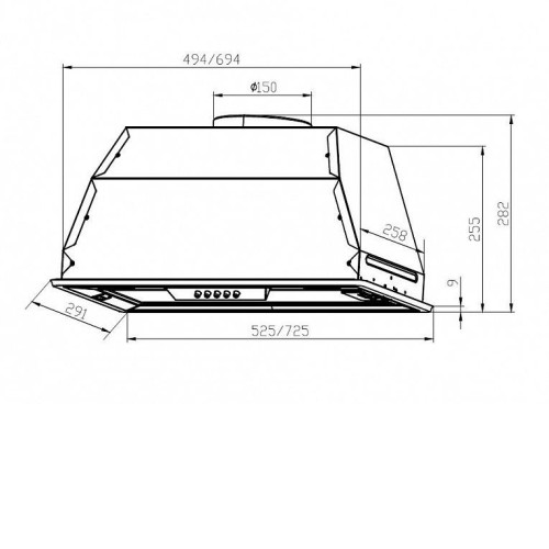 Встраиваемая вытяжка LEX GS Bloc P 600 White