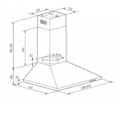 Вытяжка GRAUDE DHP 50.0 EL