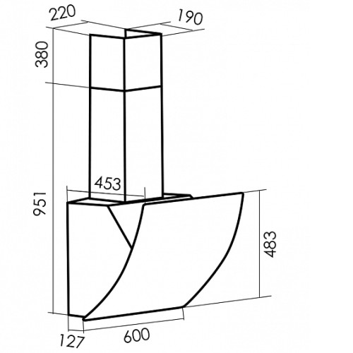 Вытяжка MBS FREESIA 160 GLASS BLACK