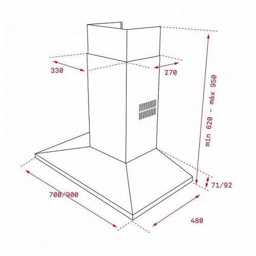 Вытяжка TEKA TIKAL DSS 985 INOX(40437010)