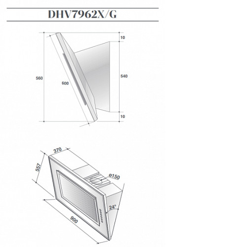 Вытяжка DE DIETRICH DHV7962G