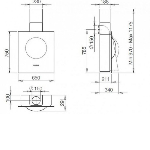 Вытяжка Galvamet Sphera 65/F BLACK
