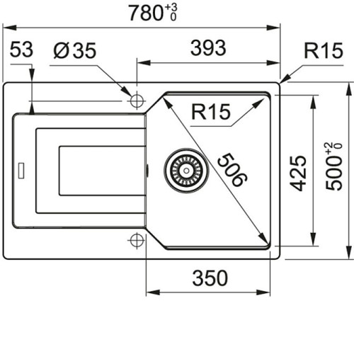 Кухонная мойка FRANKE UBG 611-78 черный матовый (114.0639.654)
