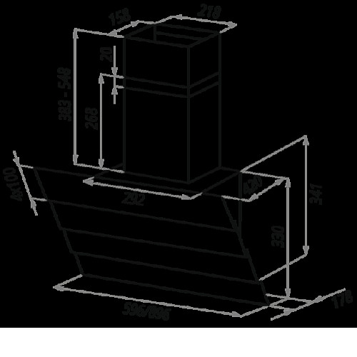 Вытяжка MAUNFELD Cascada QUART 60 BLACK
