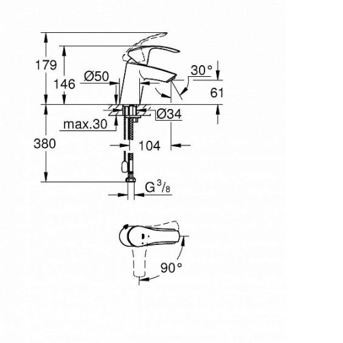 Смеситель GROHE Eurosmart 23372002