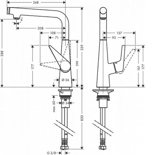 Смеситель HANSGROHE Talis S 72820000 хром