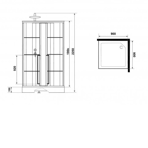 Душевая кабина NIAGARA Standart ST90/15QL/KL/BKT