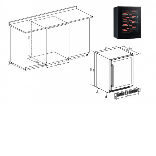 Винный шкаф TEMPTECH PRESPROX60SRB