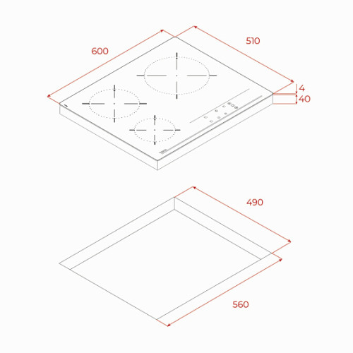 Варочная поверхность TEKA TBC 63632 TTC BLACK (112530007)
