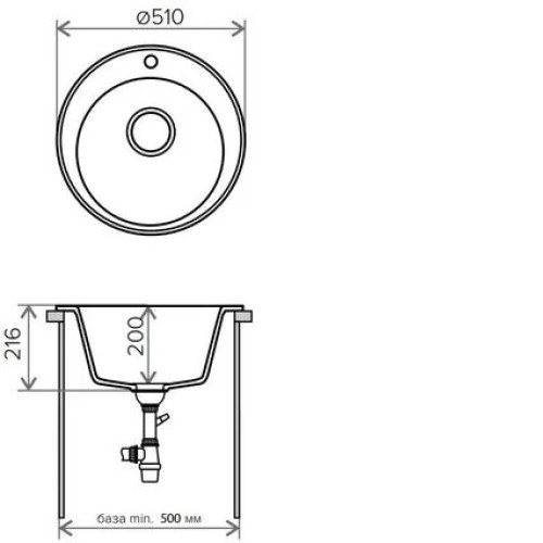 Кухонная мойка TOLERO R-108-923 белый