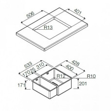 Кухонная мойка FULGOR P2B 5343 Q U