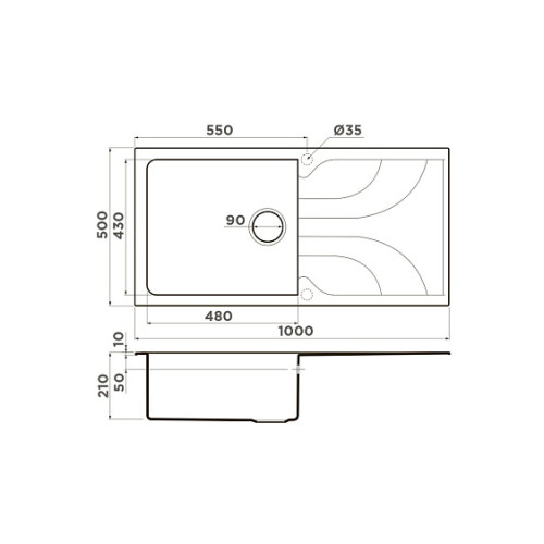 Кухонная мойка OMOIKIRI Yasugata 100-SA (4993846)