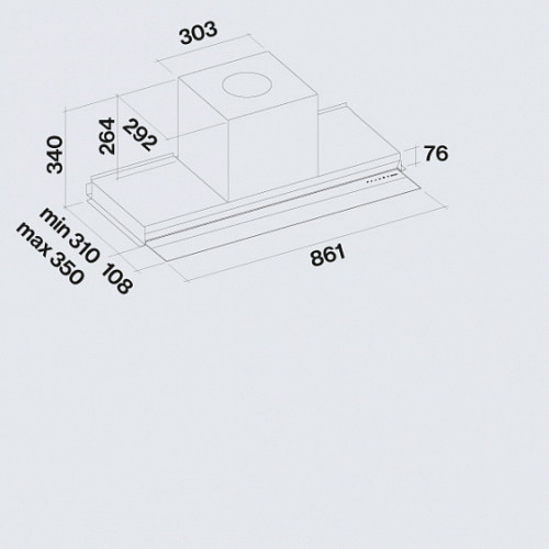 Вытяжка FALMEC VIRGOLA NO-DROP TOUCH 90 (CVJN90.E23P2#ZZZ3490F)