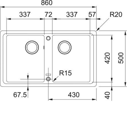 Кухонная мойка FRANKE BFG 620-86 миндаль (114.0490.337)