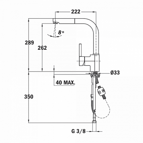 Смеситель TEKA ARK 938 chrome