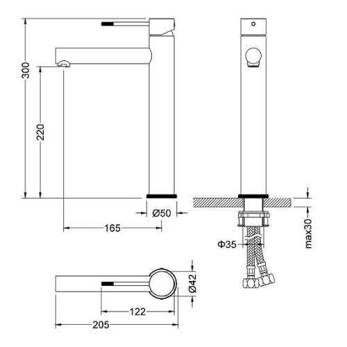 Смеситель TIMO Saona 2311/17F золото матовое