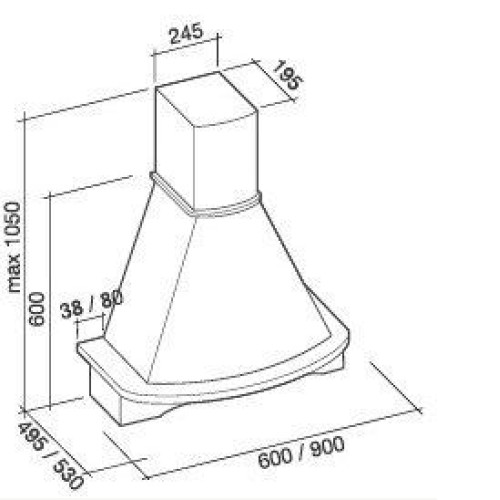 Вытяжка FALMEC MIMOSA GOFRA WALNUT 90 CMIN90.00#738T461F