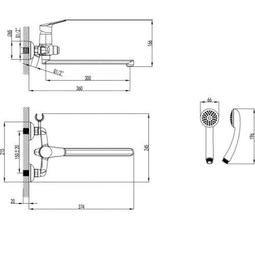 Смеситель LEMARK Partner LM6557C compl