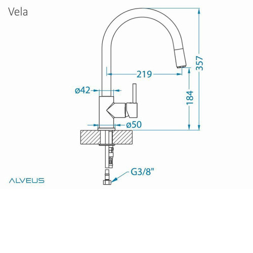 Смеситель ALVEUS VELA - P CHR (1132183)