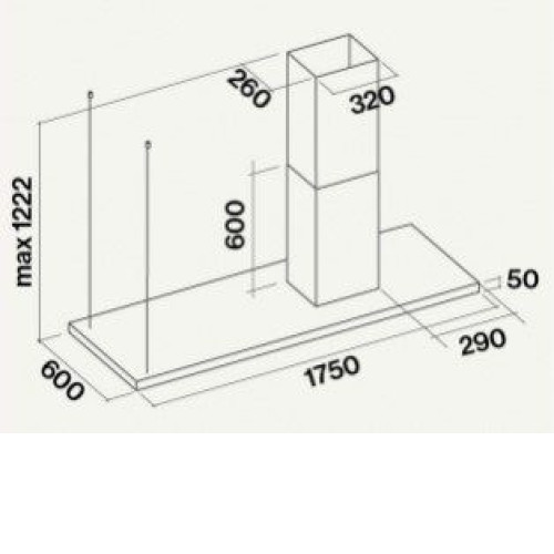 Вытяжка FALMEC Lumen Isola Steel 175 SX CLUI75.E1P2#NEUI491F