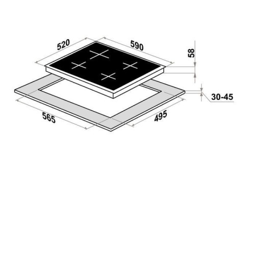 Варочная поверхность HOMSair HIC64SBG Inverter