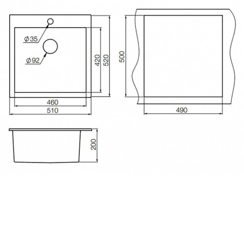 Кухонная мойка GRAUDE QSS 50.0 имбирь