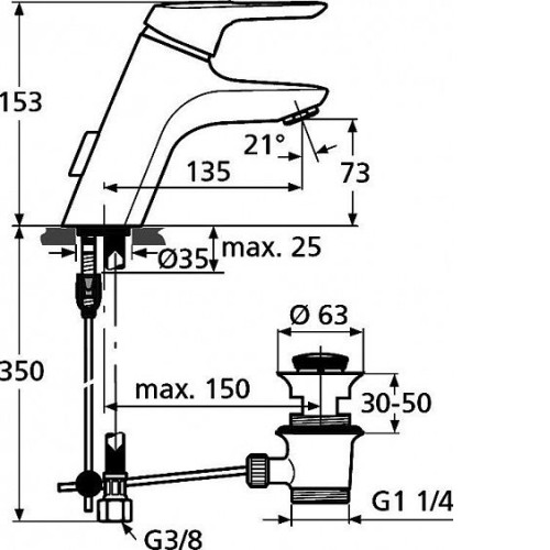 Смеситель IDEAL STANDARD Ceramix Blue A5646AA