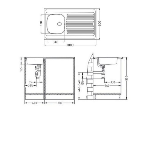 Кухонная мойка ALVEUS Classic 70 1108745 (в комплекте с сифоном)