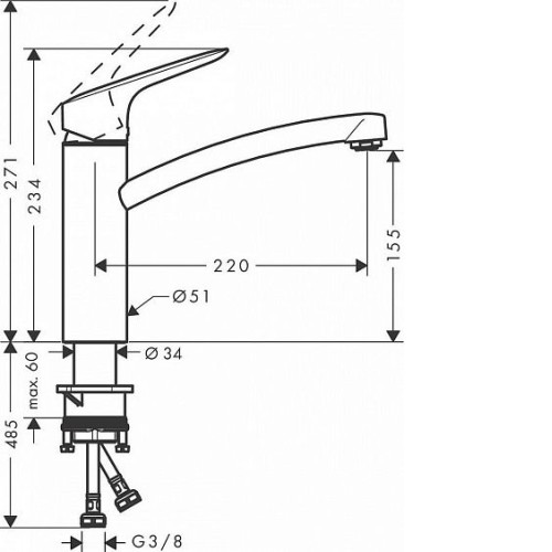 Смеситель HANSGROHE Logis 71832000