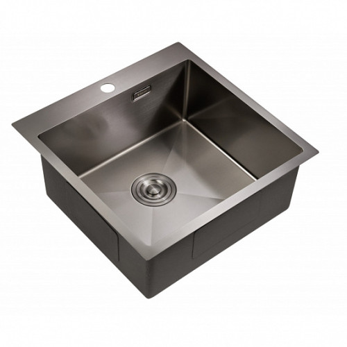 Кухонная мойка MILACIO Denia 51 Steel MC.77489 вороненая сталь