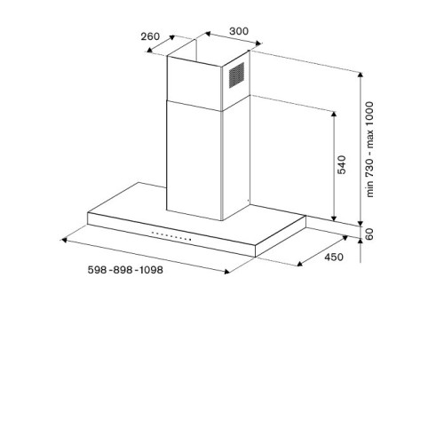 Вытяжка BERTAZZONI KT60P1XV