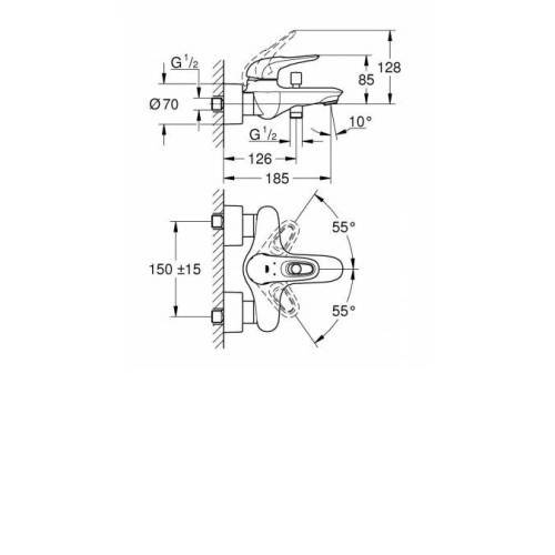 Смеситель GROHE Eurostyle 33591LS3 белый