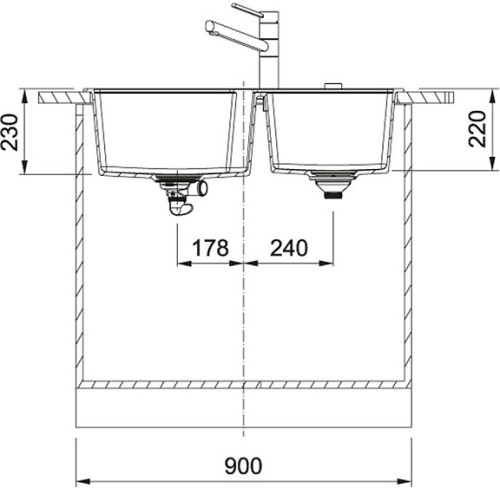 Кухонная мойка FRANKE UBG 620-86 миндаль (114.0582.292)